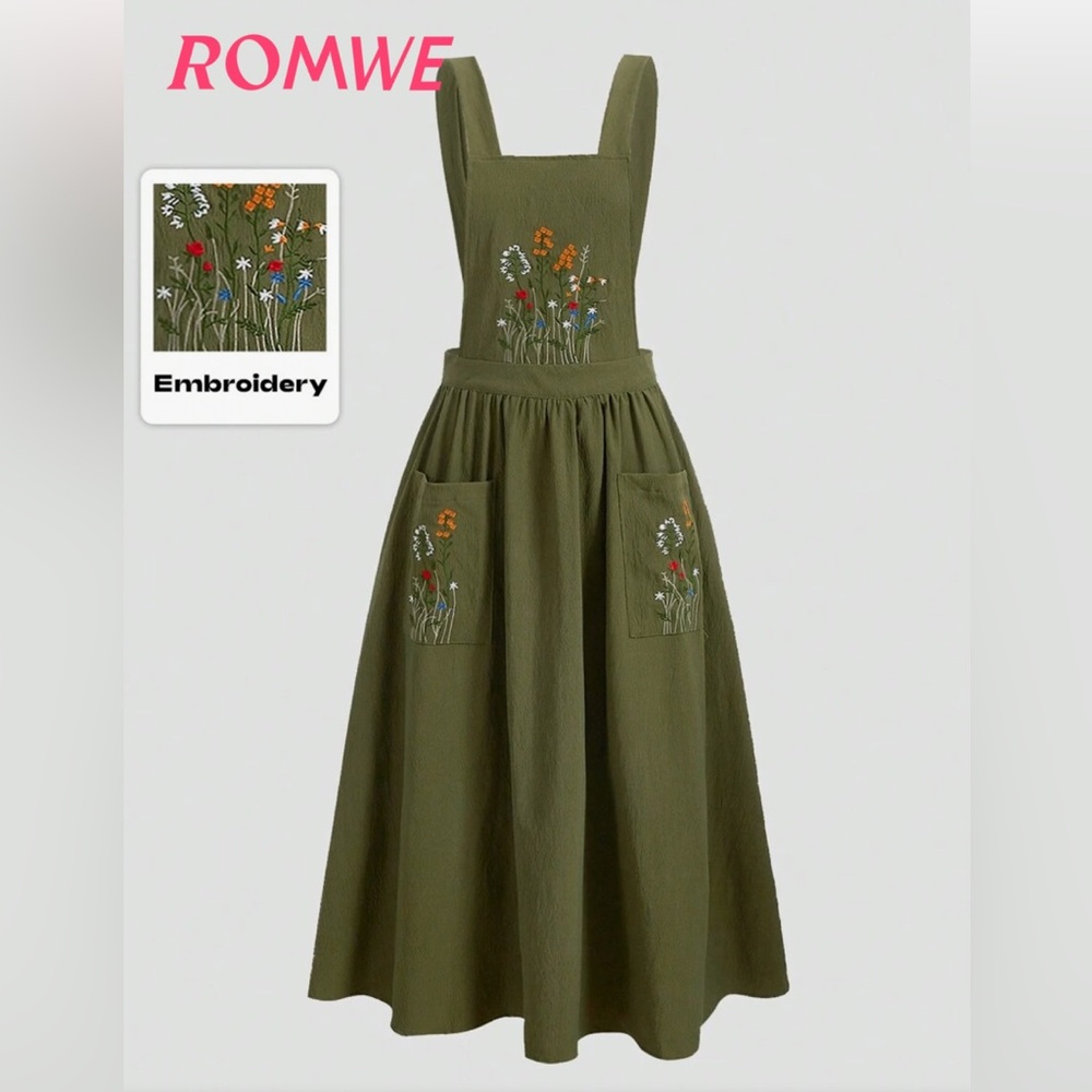 Romwe Floral Embroidered Jumper